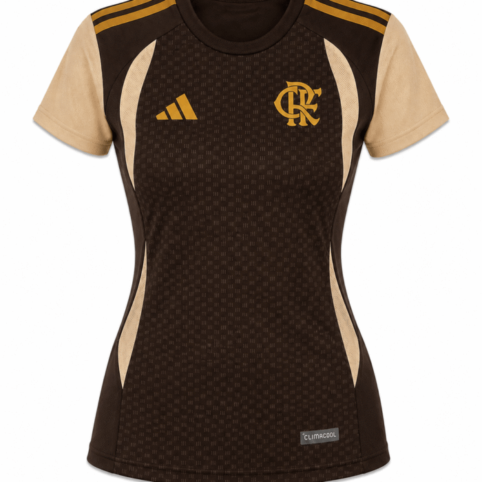 Camisa Feminina Treino Flamengo 2026 - Marrom
