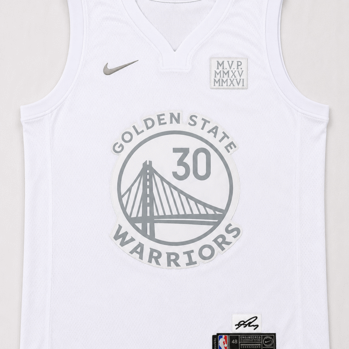 Regata Jersey NBA Golden State Warriors #30 Curry – Branca