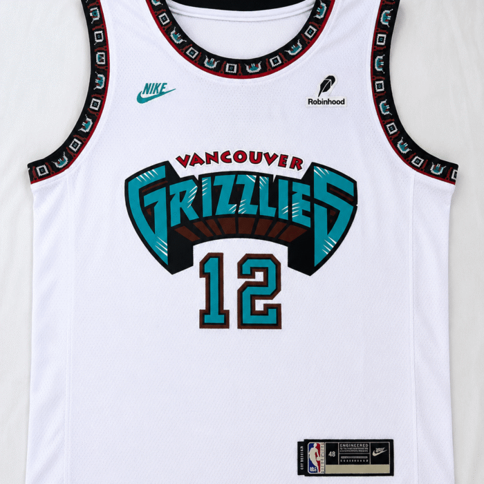Regata Jersey NBA Memphis Grizzlies Vancouver #12 – Branca
