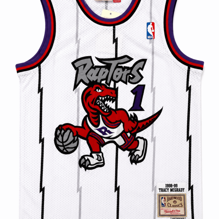 Regata Jersey NBA Toronto Raptors #1 Tracy McGrady – Branca Retrô